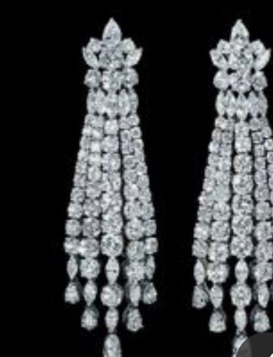 Diamond Statement Tassel Earrings