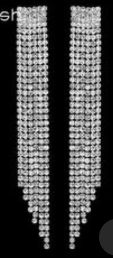 Linear Diamond Tassel Earrings