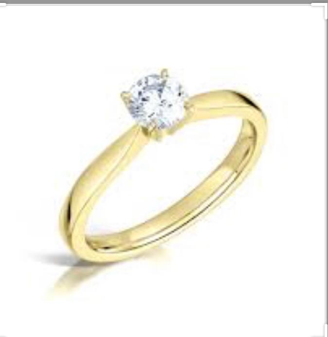 Classic Yellow Gold Solitaire Diamond Ring