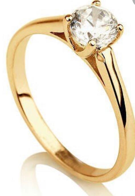Classic Gold Cathedral Solitaire Ring