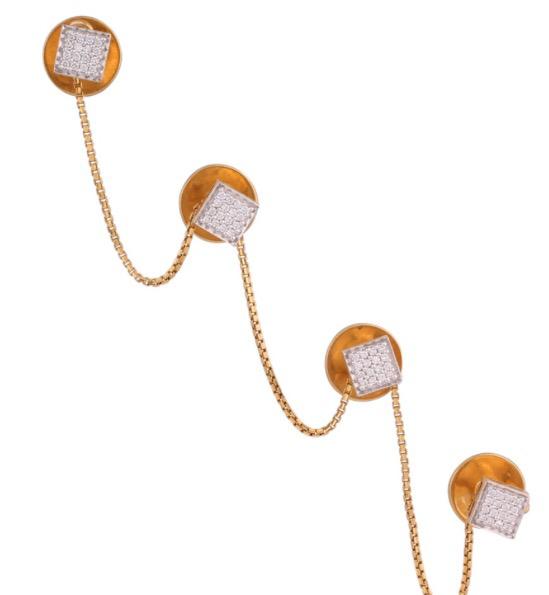 Diamond Pave Chain Cufflinks