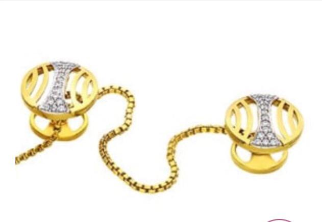 Two-Tone Diamond Lattice Cufflinks