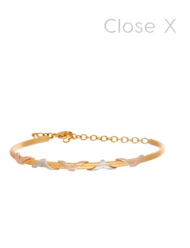 Rose Gold Geometric Chain Bracelet