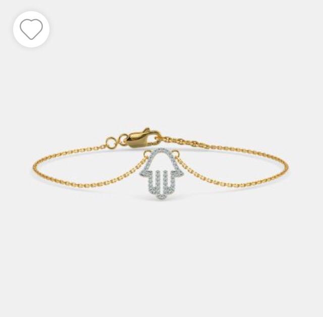 Diamond Hamsa Hand Gold Bracelet