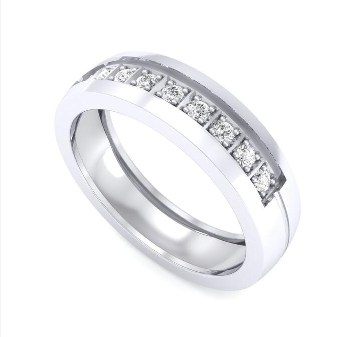 Men's Channel Set Diamond Band Ring