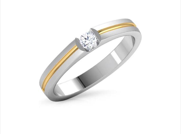 Women's Two-Tone Gold Diamond Ring