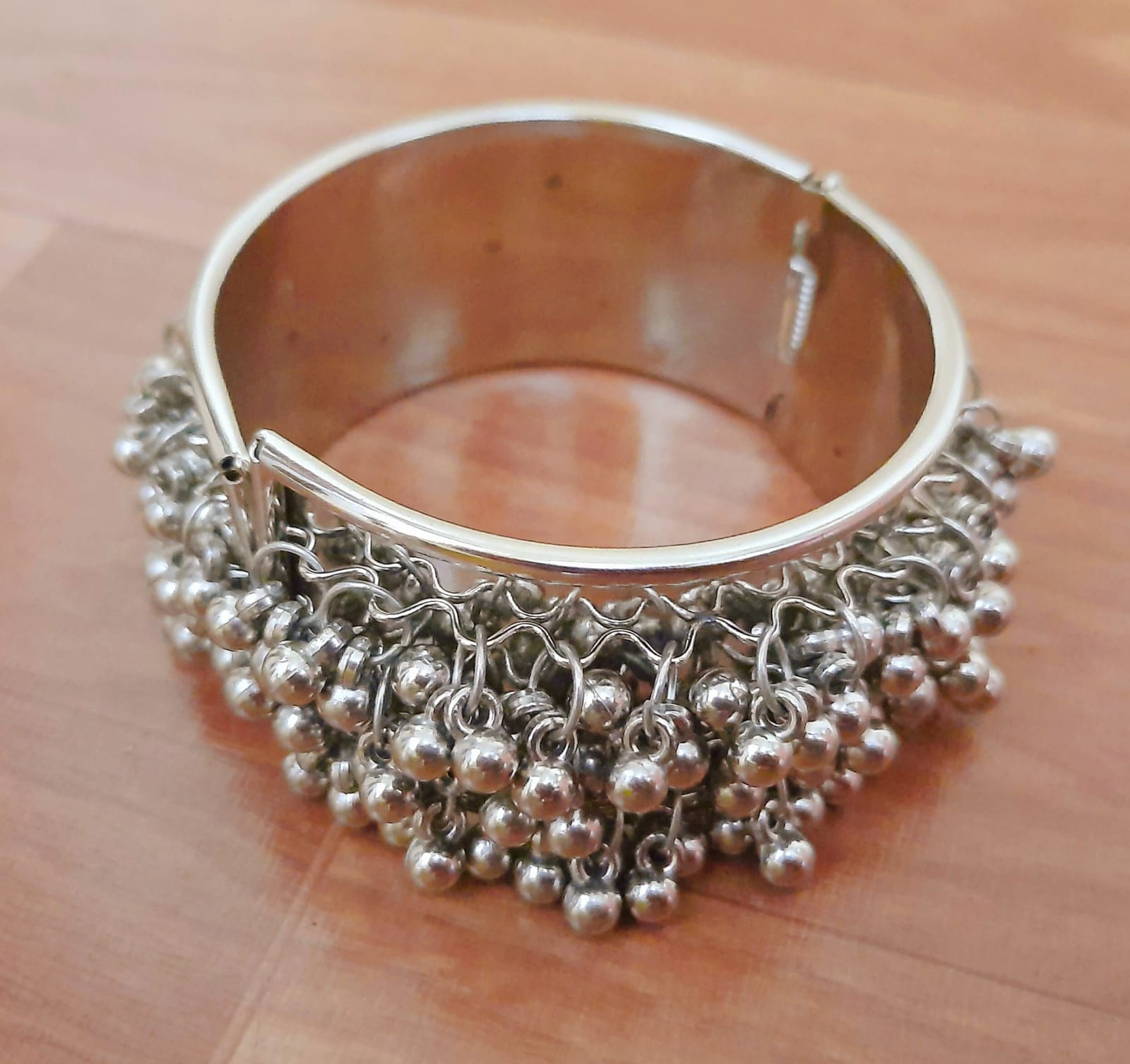 Traditional Silver Beaded Cluster Ring