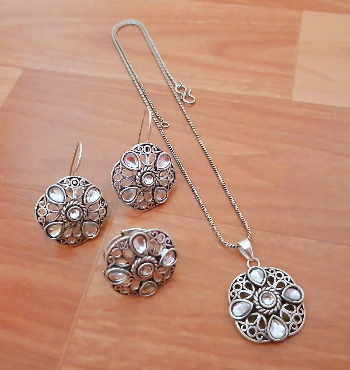 Sterling Silver Filigree Jewelry Set