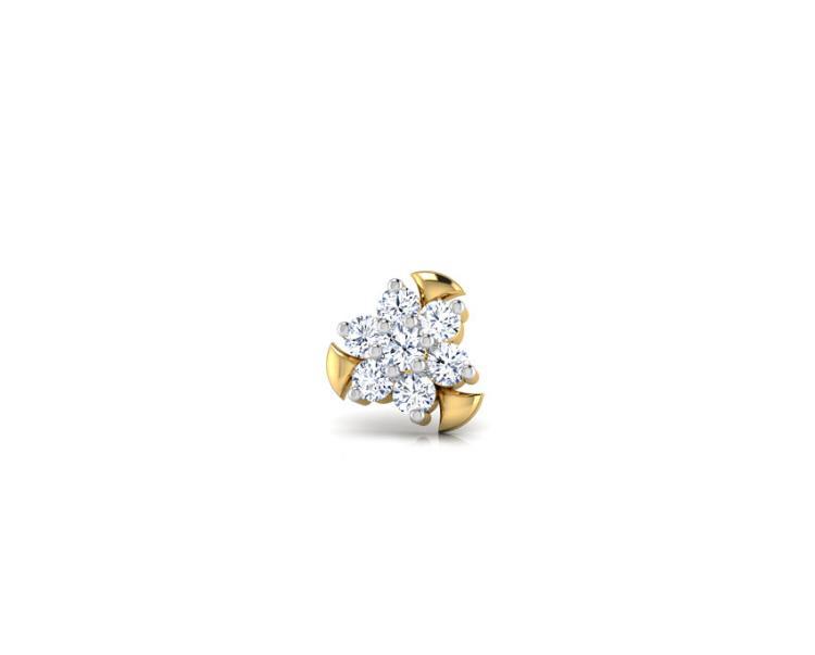 Diamond Flower Cluster Earrings