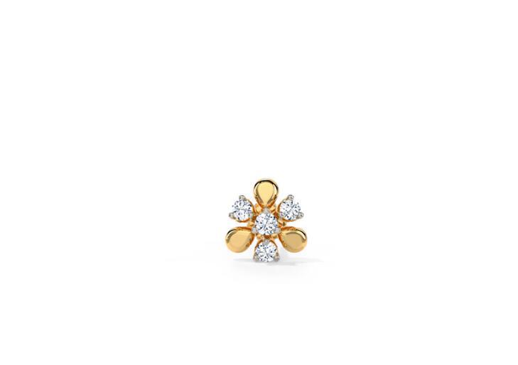 Diamond Cluster Stud Earrings